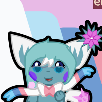 A gay little pichu with the ribbons found on a sylveon. Background has... (continued inside the page) 