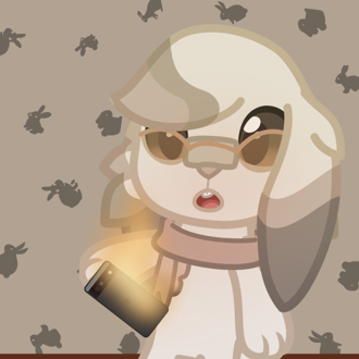 A scorbunny who's aghast by the fact her phone is currently on fire! 