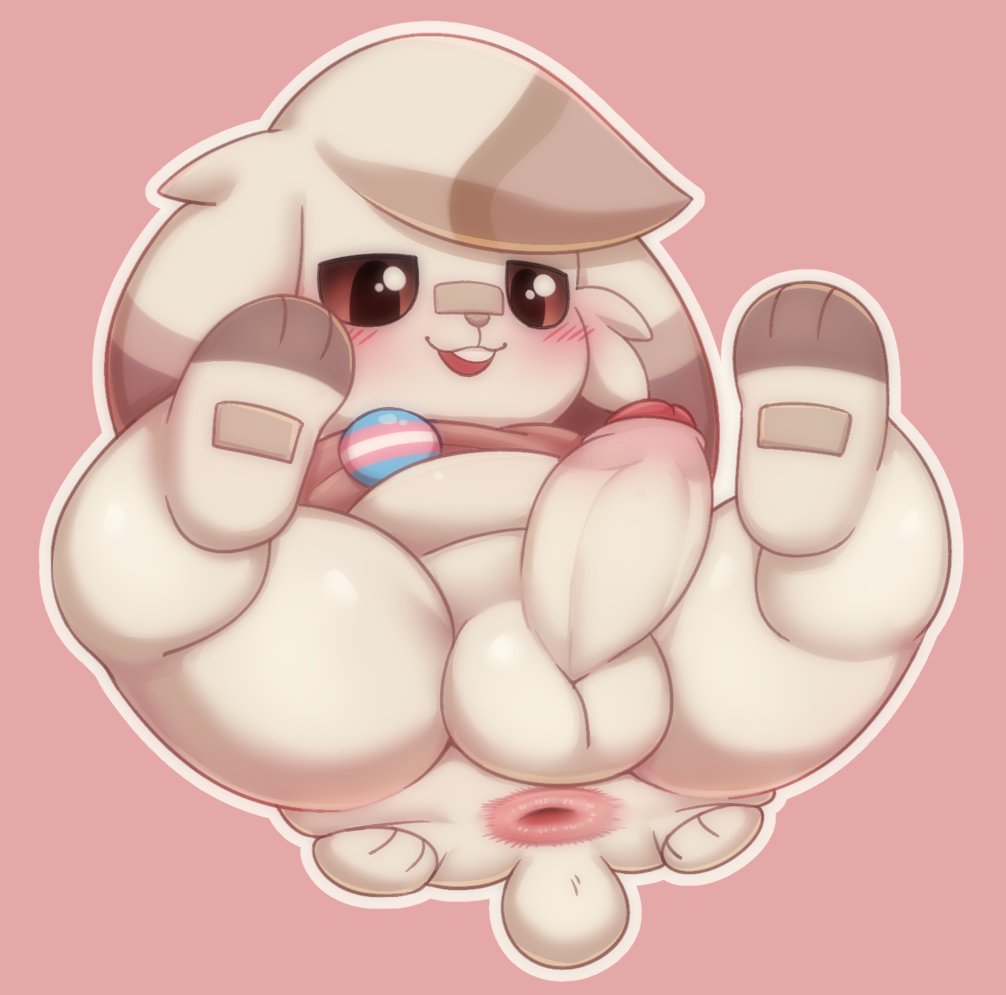 A cute lil scorbunny is showing her butt n cock off for you!