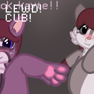 Blurred image!
It also has the following text:
LEWD!
CUB!
 