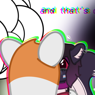 A mouse (Jenny) and a skunk (Ami) holding each other tightly, in a voi... (continued inside the page) 