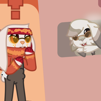 A scorbunny is about to tactically cuddle a raboot, by flinging their ... (continued inside the page) 